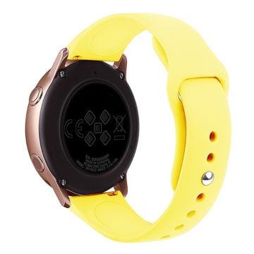 KALEBOL KLB-DKGJ-001 Huawei Watch GT 4 41mm / Garmin Venu 3S 18mm Silikonband Klockarmband - Citrongul