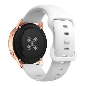 KALEBOL KLB-HDKGJ-001 Samsung Galaxy Watch 22mm Silicone Band Watch Strap with Butterfly Buckle - White