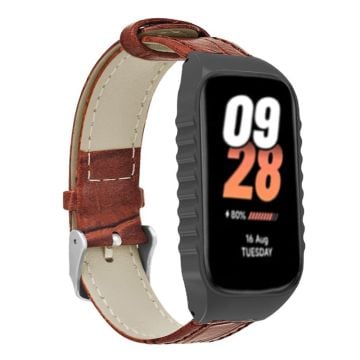 Xiaomi Smart Band 8 Aktivt klockarmband Bamboo Texture armband med klockfodral - Brun