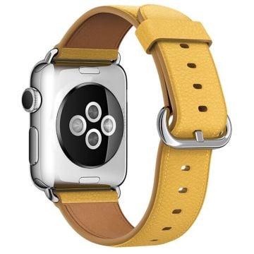 Apple Watch Series 41mm / 40mm / 38mm klockarmband i äkta koskinn - Gul