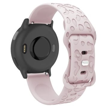 Coros Pace 3 / Apex 46mm / Apex Pro Silikonarmband 22mm Leopard Texture Klockarmband - Ljusrosa