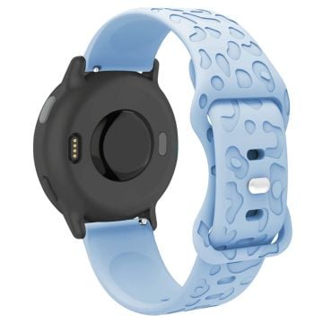 Coros Watch GT 4 41mm / Garmin Venu 3S 18mm Klockarmband Leopard Texture Silikonarmband - Baby Blå