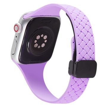 Apple Watch Series 41mm / 40mm / 38mm Silikonarmband med magnetiskt spänne - Lavendel Lila