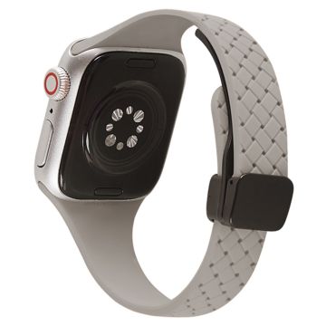 Apple Watch Series 41mm / 40mm / 38mm Silikonarmband med magnetiskt spänne - Rock Grå