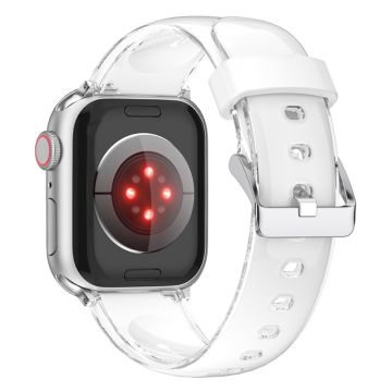 Apple Watch Series 41mm / 40mm / 38mm klockarmband i flytande silikon - Vit