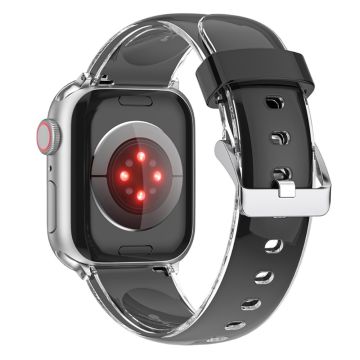 Apple Watch Series 41mm / 40mm / 38mm klockarmband i flytande silikon - Svart