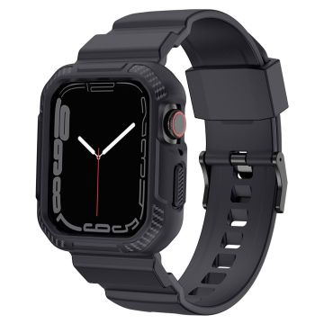 Apple Watch Series 41mm - 40mm - 38mm Universellt klockarmband Reptåligt armband med fodral - Mörkgrå