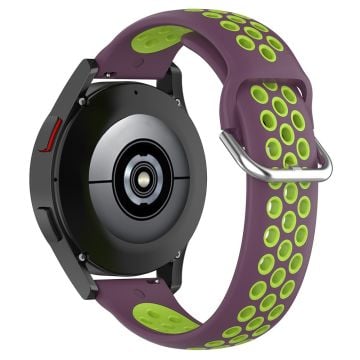 KALEBOL KLB-SSGJ-001 Samsung Galaxy Watch3 45 mm silikonband 22 mm klockarmband - Lila + Lime