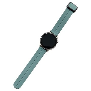 Samsung Gear S3 Classic / Garmin Vivoactive 4 Silicone Magnetic Strap 22mm Watch Band - Pine Needle Green