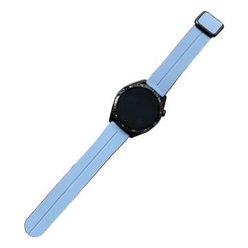 Samsung Gear S3 Classic / Garmin Vivoactive 4 Silicone Magnetic Strap 22mm Watch Band - Blue