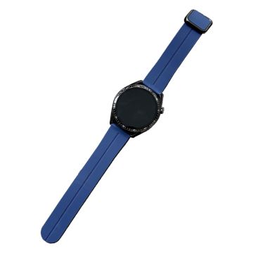 Samsung Gear S3 Classic / Garmin Vivoactive 4 Silikon Magnetisk Rem 22mm Klockarmband - Midnattsblå