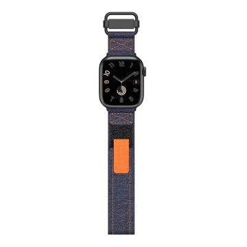 Apple Watch Series 41mm - 40mm - 38mm Universal Nylon klockarmband - Jean Blå