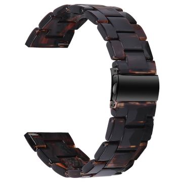 Donerton Resin Watch Band Waterproof Smart Watch Strap - Dark Brown