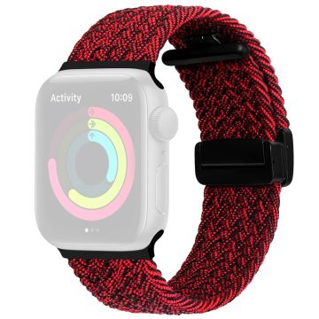 Apple Watch Series 41mm - 40mm - 38mm Universal Nylon klockarmband Magnetiskt armband - Svart Röd Mix