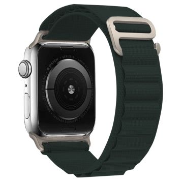 KALEBOL Apple Watch Series 41mm - 40mm - 38mm Universal klockarmband Nylon Loop Band - Regnskogsgrönt