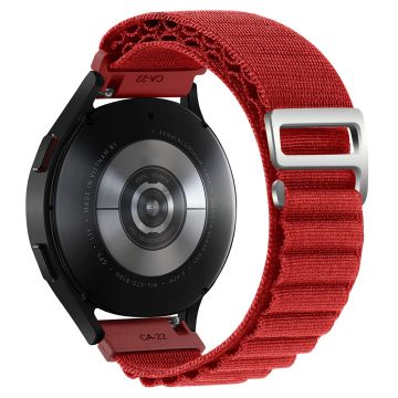 KALEBOL KLB-GSNL-001 Huawei Watch GT 4 41mm / Garmin Venu 3S 18mm Watch Strap Adjustable Nylon Loop Band - Red