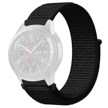 KALEBOL KLB-NLHH-001 Samsung Galaxy Watch3 45mm / Huawei Watch GT4 46mm Klockarmband 22mm Nylon Armband - Svart