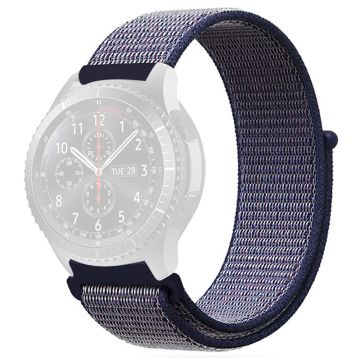 KALEBOL KLB-NLHH-001 Samsung Galaxy Watch3 45mm / Huawei Watch GT4 46mm Watchband 22mm Nylon Wrist Strap - Midnight Blue