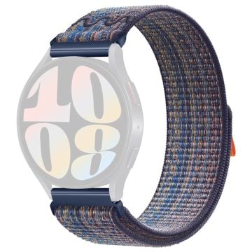 KALEBOL KLB-NLHH-002 Samsung Galaxy Watch3 45mm / Huawei Watch GT4 46mm Nylonband 22mm Klockarmband - Safir + Orange