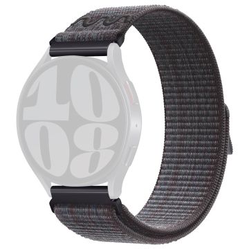 KALEBOL KLB-NLHH-002 Samsung Galaxy Watch6 / Watch6 Classic 20mm klockarmband Nylon Loop Strap - Svart + Blå