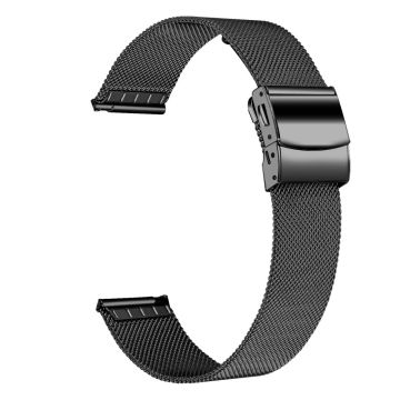 Garmin Approach S40 / Forerunner 158 Milanese Band Klockarmband i rostfritt stål, 20 mm - Svart