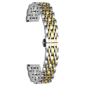 Garmin Lily 2 Klockarmband 7-Beads 14mm rostfritt stål ersättningsarmband - Silver + Guld