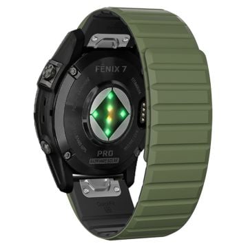 Garmin Fenix 5 / 5X / 6X / 7X ersättningsarmband 26mm Dual Color Silicone Smart Klockarmband - Militärgrön / Svart