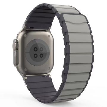 Klockarmband Apple Watch Series 9 8 7 41mm / 6 5 4 SE (2022) SE (2023) SE 40mm / Series 3 2 1 38mm Magnetiskt silikonarmband - Grå