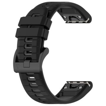 Garmin Fenix 7 / Fenix 7 Pro Silikonarmband 22mm Ersättningsarmband - Svart + Grå