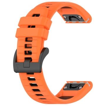 Garmin Fenix 7S / Fenix 7S Pro Klockarmband 20mm Silikon Sportklockarmband - Orange + Svart