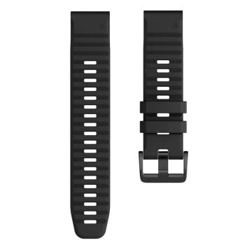 KALEBOL KLB-AWGJ-001 Garmin Fenix 7X / 7X Pro Silikon Klockarmband 26mm Concave Dot Handledsrem - Svart