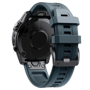 KALEBOLKLB-TXGJ-001 Garmin Fenix 7S / 7S Pro 20 mm klockarmband i silikon med trapetsformade hål - Marinblå