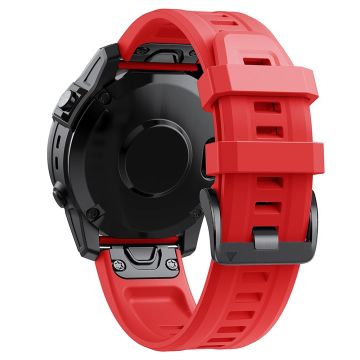 KALEBOLKLB-TXGJ-001 Garmin Fenix 7S / 7S Pro 20 mm klockarmband i silikon med trapetsformade hål - Röd