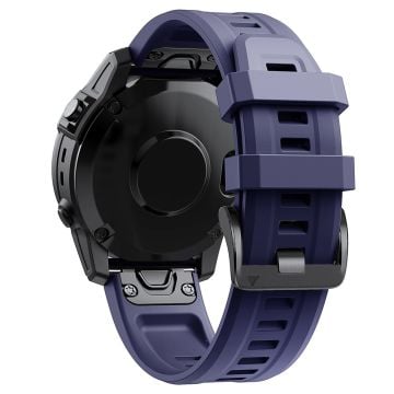 KALEBOLKLB-TXGJ-001 Garmin Fenix 7S / 7S Pro 20 mm klockarmband i silikon med trapetsformade hål - Mörkblå