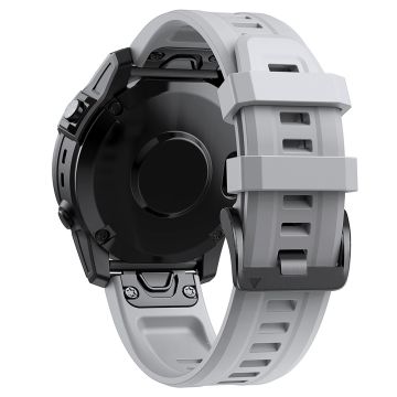 KALEBOL KLB-LWGJ-001 Garmin Fenix 7 / 7 Pro Armband Ersättning QuickFit 22mm Silikon Klockarmband - Grå