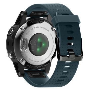 KALEBOL KLB-YDGJ-001 Garmin Fenix 7S / Fenix 7S Pro Klockarmband 20mm Dot Texture Silikonarmband - Marinblå