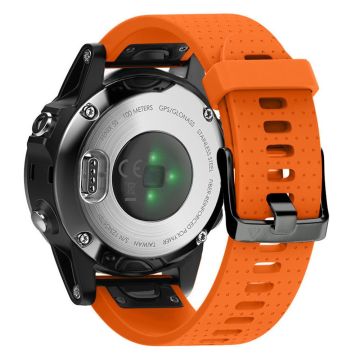 KALEBOL KLB-YDGJ-001 Garmin Fenix 7S / Fenix 7S Pro Klockarmband 20mm Dot Texture Silikonarmband - Orange