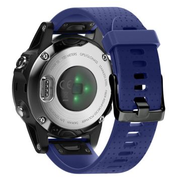 KALEBOL KLB-YDGJ-001 Garmin Fenix 7S / Fenix 7S Pro Klockarmband 20mm Dot Texture Silikonarmband - Mörkblå