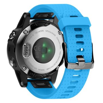 KALEBOL KLB-YDGJ-001 Garmin Fenix 7S / Fenix 7S Pro Klockarmband 20mm Dot Texture Silikonarmband - Himmelsblå