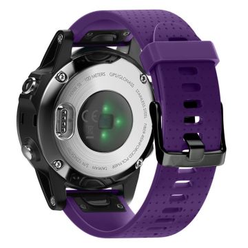 KALEBOL KLB-YDGJ-001 Garmin Fenix 7S / Fenix 7S Pro Klockarmband 20mm Dot Texture Silikonarmband - Lila