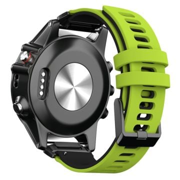 KALEBOL KLB-SSSCGJ-001 Garmin Fenix 6X / Fenix 7X / Instinct 2X Smart Watch Band QuickFit 26mm Armband - Lime + Svart