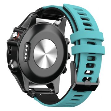 KALEBOL KLB-SSSCGJ-001 Garmin Fenix 6X / Fenix 7X / Instinct 2X Smart Watch Band QuickFit 26mm Armband - Teal Grön + Svart