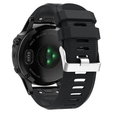 KALEBO LKLB-HWGJ-001 Garmin Fenix 6X / Fenix 7X / Instinct 2X Smart Watch Band QuickFit 26mm silikonarmband - Svart