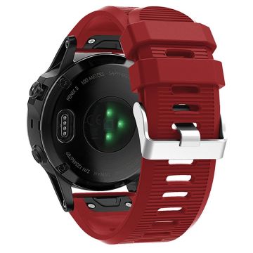 KALEBO LKLB-HWGJ-001 Garmin Fenix 6X / Fenix 7X / Instinct 2X Smart Watch Band QuickFit 26mm silikonarmband - Röd