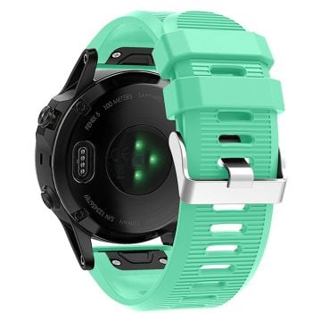 KALEBO LKLB-HWGJ-001 Garmin Fenix 6X / Fenix 7X / Instinct 2X Smart Watch Band QuickFit 26mm silikonarmband - Teal Grön