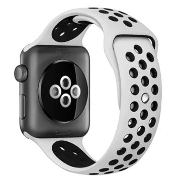 KALEBOL Storlek S / M Apple Watch Series 41mm - 40mm - 38mm Silikonarmband - Vit + Svart