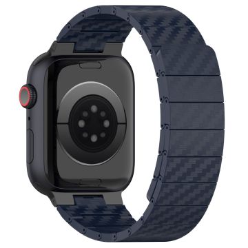 KALEBOL KLB-XWCX-001 Apple Watch Series 41mm - 40mm - 38mm Magnetiskt stötskyddande klockarmband - Midnattsblå