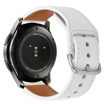 KALEBOL KLB-KCPU-001 Samsung Galaxy Watch 46mm / Huawei Watch 4 Pro 22mm Smart klockarmband Armband i veganläder - Vit