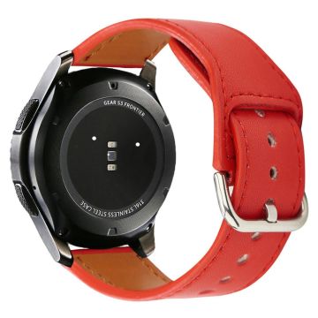 KALEBOL KLB-KCPU-001 Samsung Galaxy Watch 46mm / Huawei Watch 4 Pro 22mm Smart klockarmband Armband i veganläder - Röd