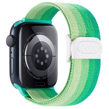 Apple Watch Series 41mm - 40mm - 38mm Klockarmband Elastiskt nylonarmband - Gradient Grön